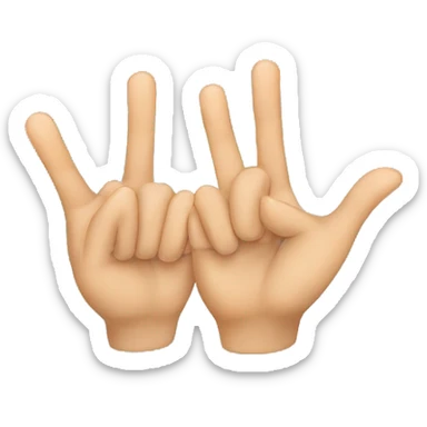 Two small little fingers that are used sticker