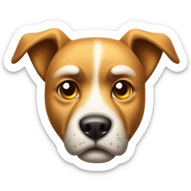 angry dog wearing a hat sticker