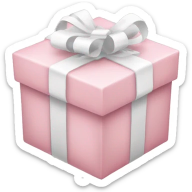 Light pink Christmas gifts under a white Christmas tree  sticker