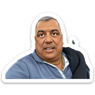 old man with jewelry necklace sticker