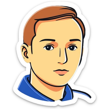 Pavlo Tychyna portrait sticker
