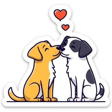 Perra mandando un beso  sticker