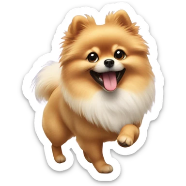 Pomeranian dancing sticker