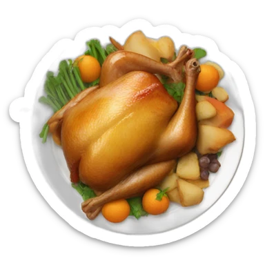 turkey dinner sticker