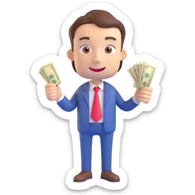 3D emoji of a person making a sarcastic face, holding empty pockets, with the phrase 'too cheap for your taste' sticker