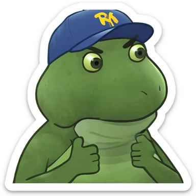 guy with arms crossing on neck open mouth sticker