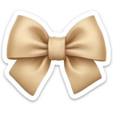 Beige bow sticker