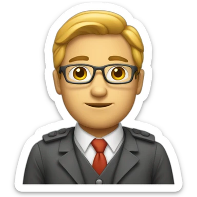 Un homme en costume qui regarde sa sticker