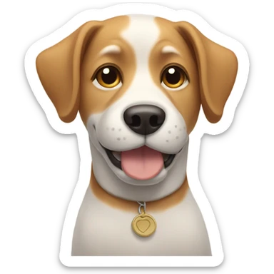 Dog with his eyes closed  sticker