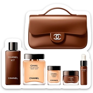 Brown Chanel skin care Kit sticker