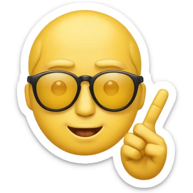 Yellow emoji with sunglasses giving middle finger sticker