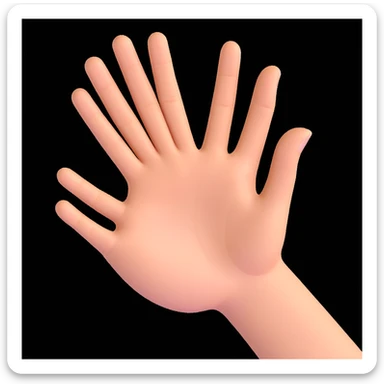 Change the okay hand gesture to a natural skin tone while keeping the 3D emoji style. Use a white background. sticker