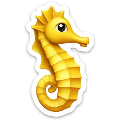 A yellow seahorse sticker