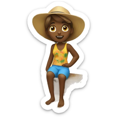beach vacation sticker