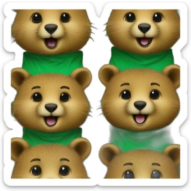 happy-coupple-quokka-one-of-them-is-wearing-green-sleeveless sticker