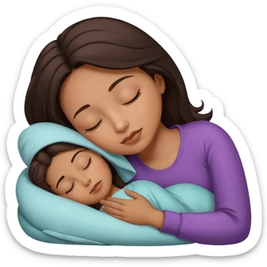 Dormir cabelo preto pele morena clara mulher dormindo sticker