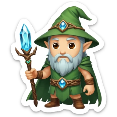 druid character sudden idea crystal flash sticker