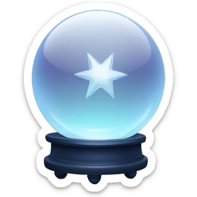 crystal ball with a shuffle icon overlayed sticker