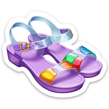 1990’s close toed jelly sandals sticker