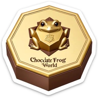 Wizarding world Chocolate frog pentagon shaped box sticker