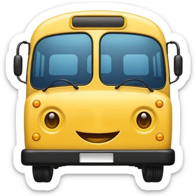 create me an emoji of an emoji going to a bus sticker