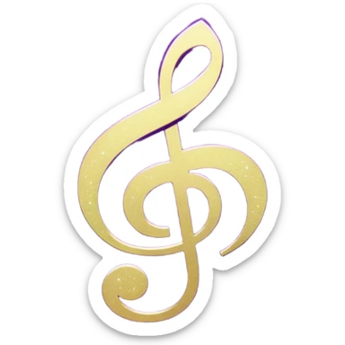 glitter symbol music purple cyberpunk sticker