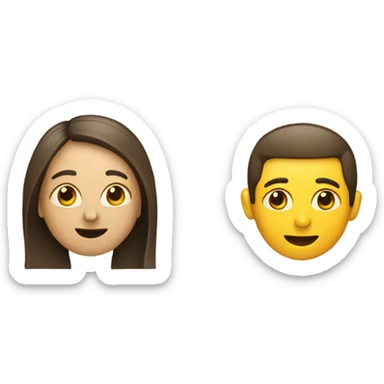 Two people talking sticker