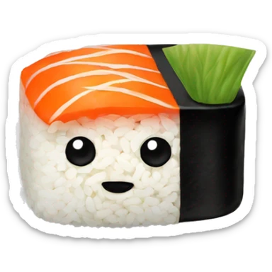 Sushi on a square plate sticker