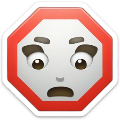 stop sign 🙉 sticker