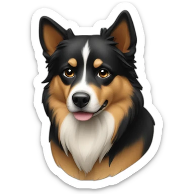 Black and tan dog lapponian herder sticker