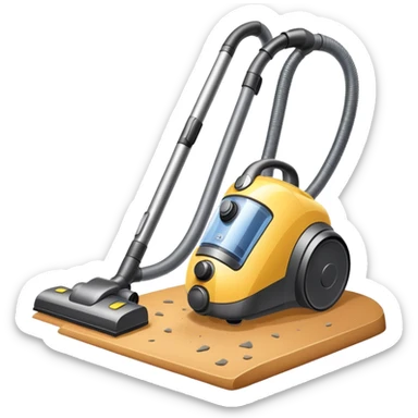 vacuum cleaner cleaning a floor sticker