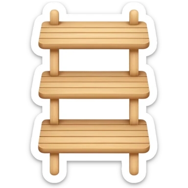 a small stand with horizontal shelves sticker