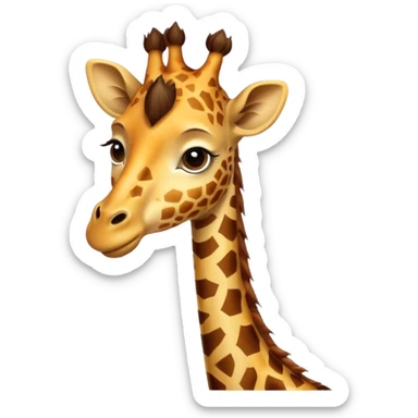 Giraffe saying thank you sticker