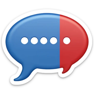speech bubble with French flag colors sticker