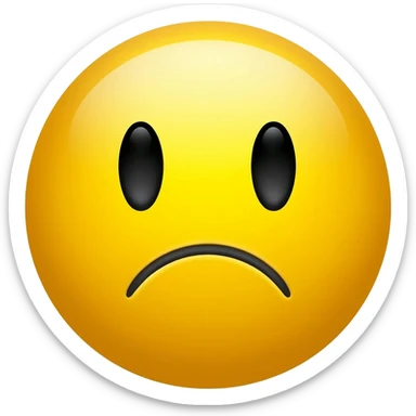Yellow emoji cute angry face sticker
