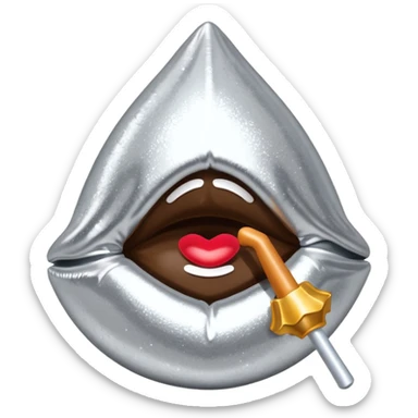 Glittery Hershey’s kiss (no face)  sticker