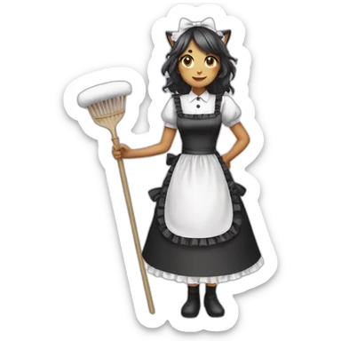 maid catgirl sticker