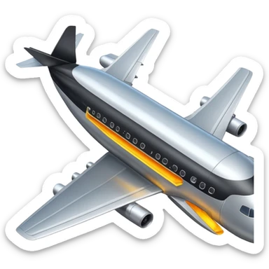 Airplane wing fuel tank being filled with jet fuel sticker