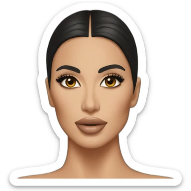 Kim kardashian solo portrait sticker