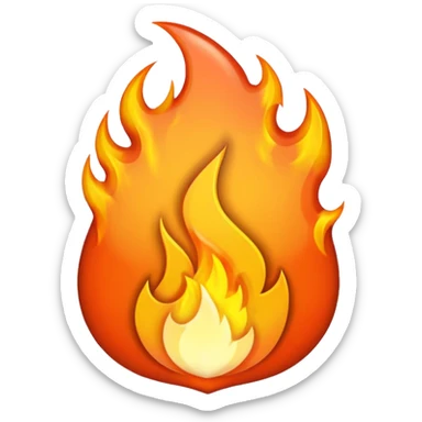 chrome orange fire 🔥  sticker