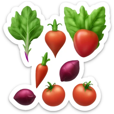 rocket leaf, tomato & beetroot sticker