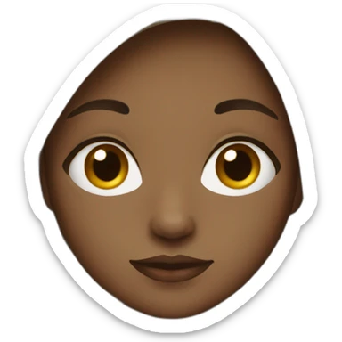 Darker girl with medium hair  sticker