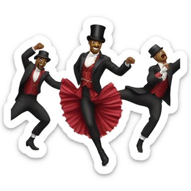 Can-can dance moulin rouge sticker