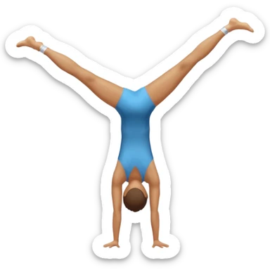 Gymnast doing a handstand sticker