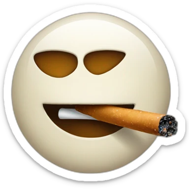 love emoji smoking sticker
