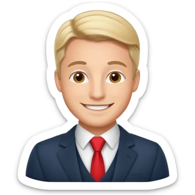 the swiss chris (banker influencer), looking professional sticker