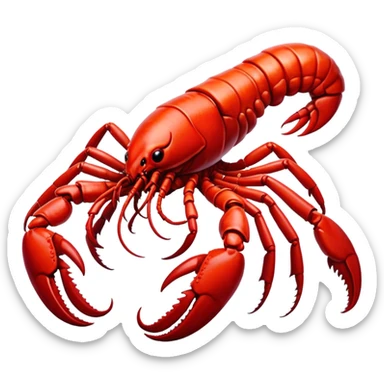 Chinese lobster like bipedal legs red skin as xenomorph alien sticker