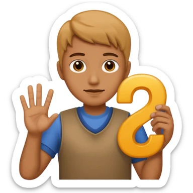 Person holding 67 sticker