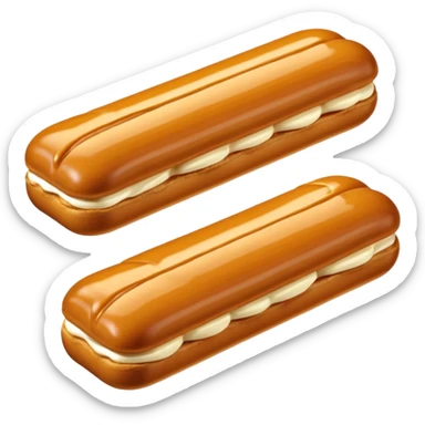 3d realistic Butterscotch éclair  sticker