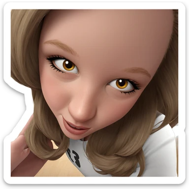 realistic portrait of girl sticker
